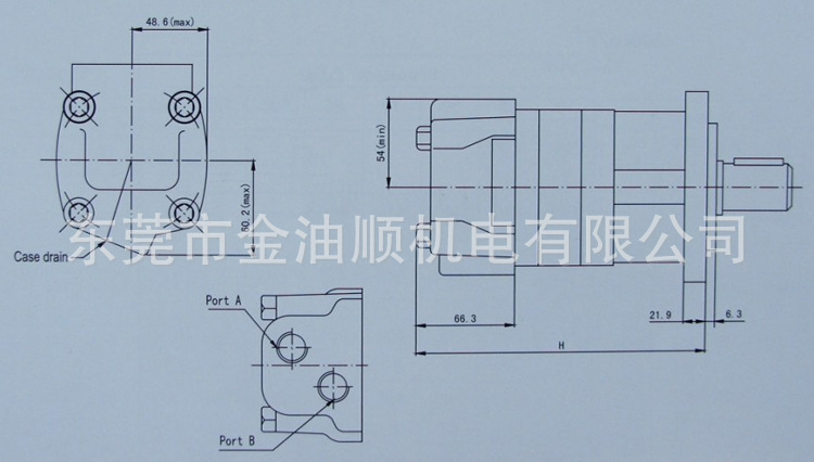 BMS马达连接尺寸图