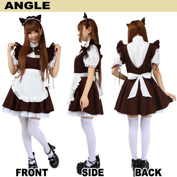 【日本动漫九尾狐狸猫女装<em>女仆</em>装<em>女佣</em>装<em>女佣</em>服