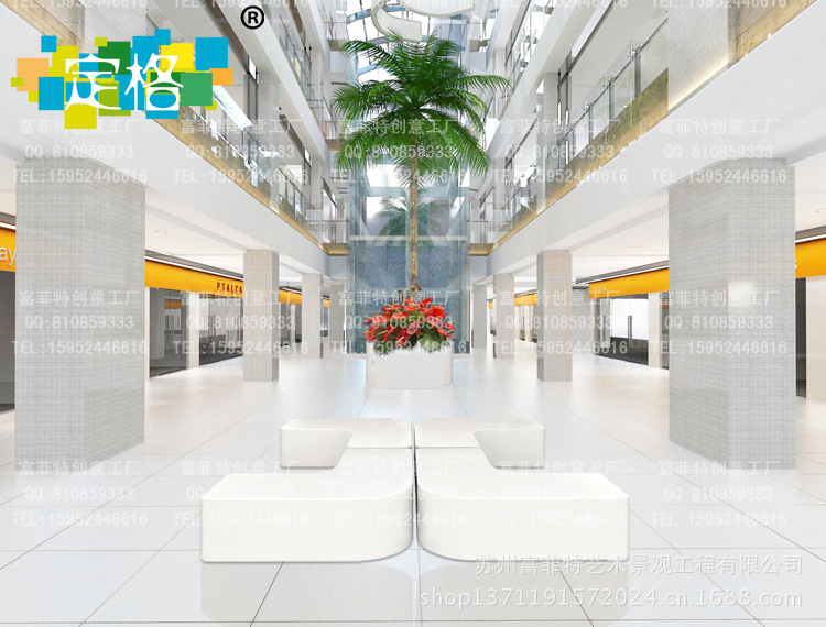 ali018 商场玻璃钢休闲座椅