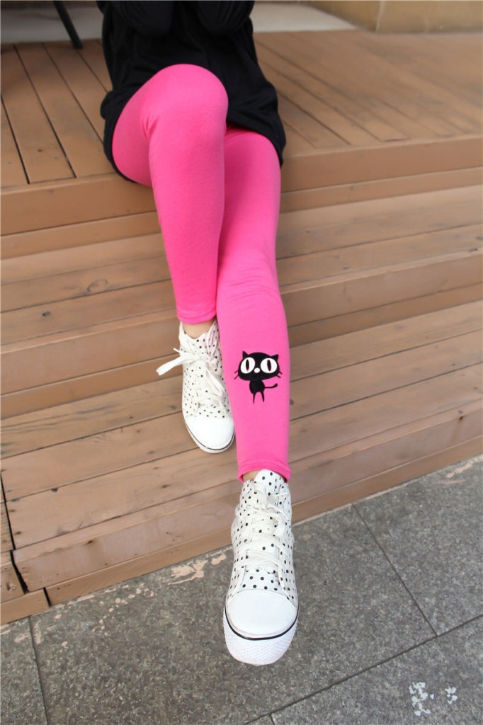 Q805 小猫卡通打底裤 (19)