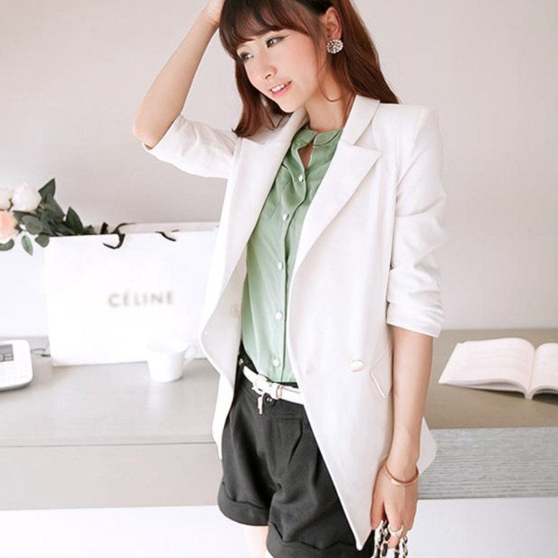 2013韓版休閒時尚西裝外套女 秋裝新款中長款修身西服女士小西裝工廠,批發,進口,代購