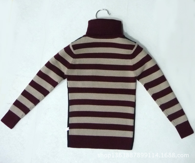 【男童高领羊绒羊毛衫中大童<em>条纹配色</em>高领羊绒