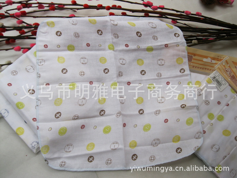 批发供应石头娃双层纱布面巾 小手帕(3条装)图
