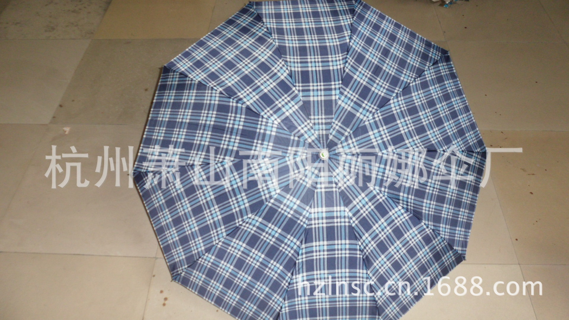 蕭山雨傘廠供應優質三折晴雨傘 新款10K滌絲格子雨傘低價批發 SAM_1532