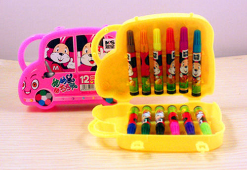 12色盒装水彩笔学习文化用品义乌小商品儿童文具摆地摊货源批发