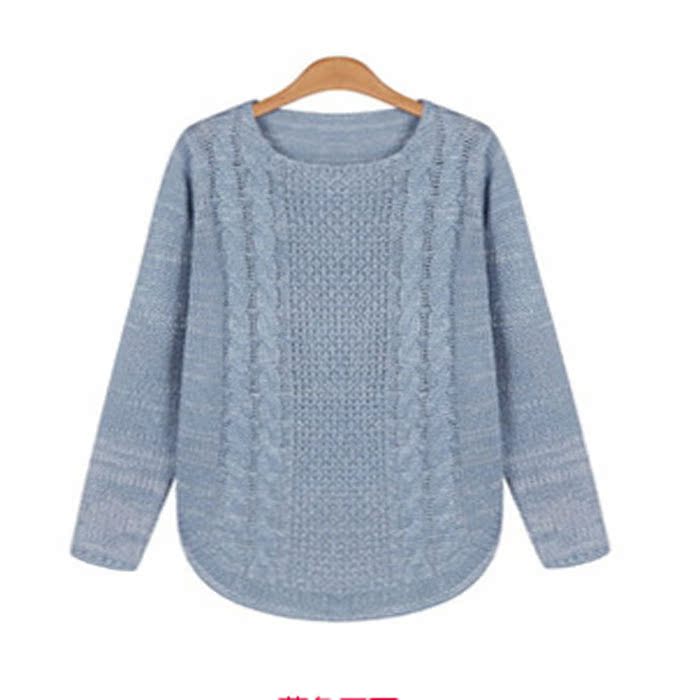 2013韩国新款<em>长袖</em>复古麻花韩版宽松<em>圆领</em>套头