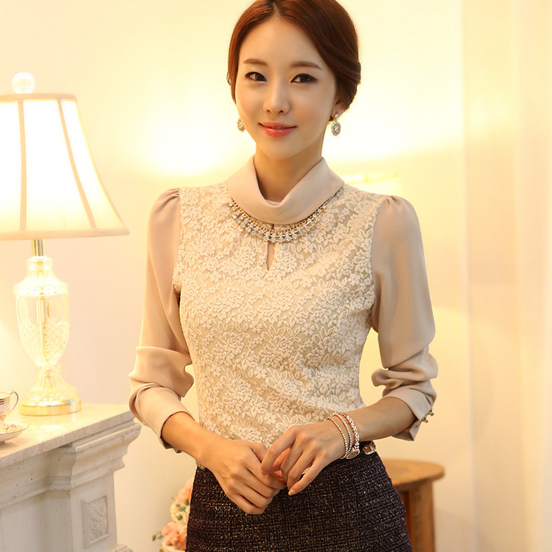 2013秋冬新款长袖蕾丝<em>打底衫</em> 加绒<em>加厚</em> 女 图片