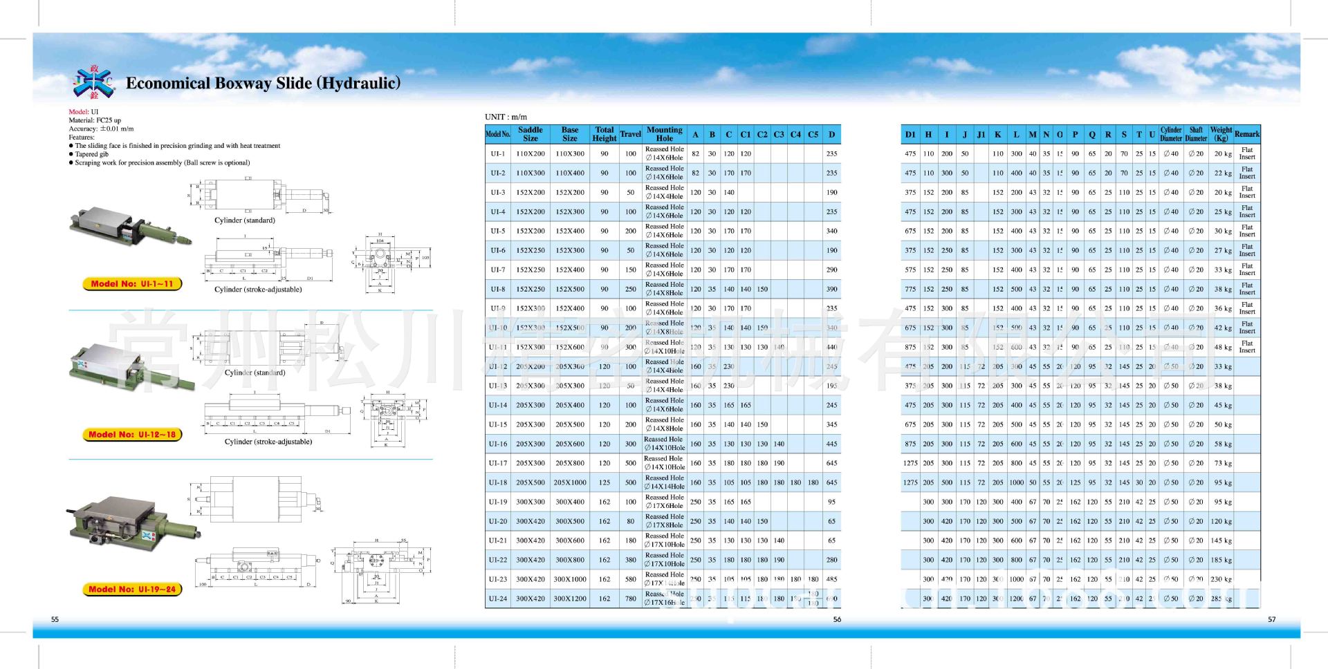 UI-工字油压滑座资料