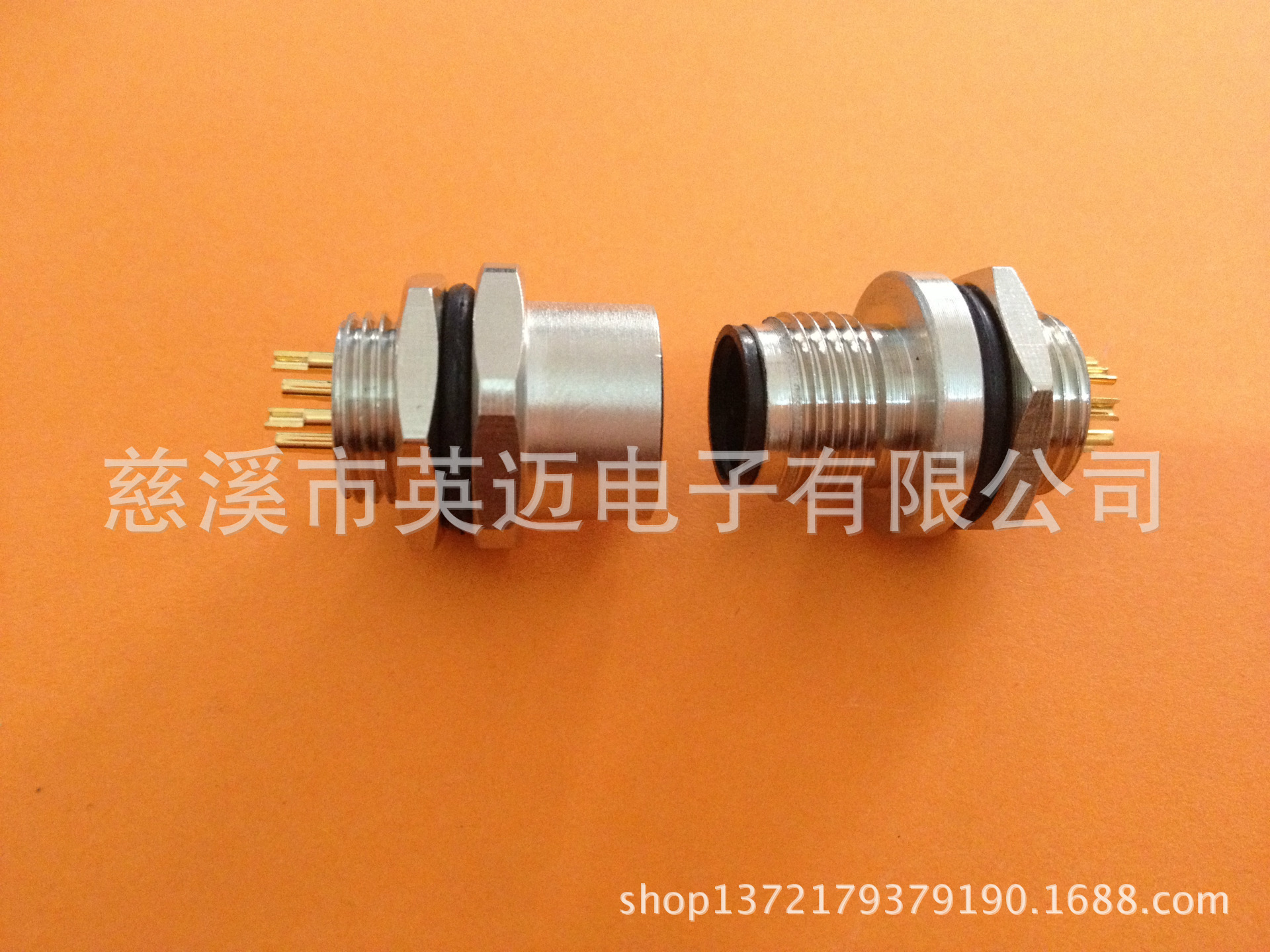 M12法兰座 板后 12