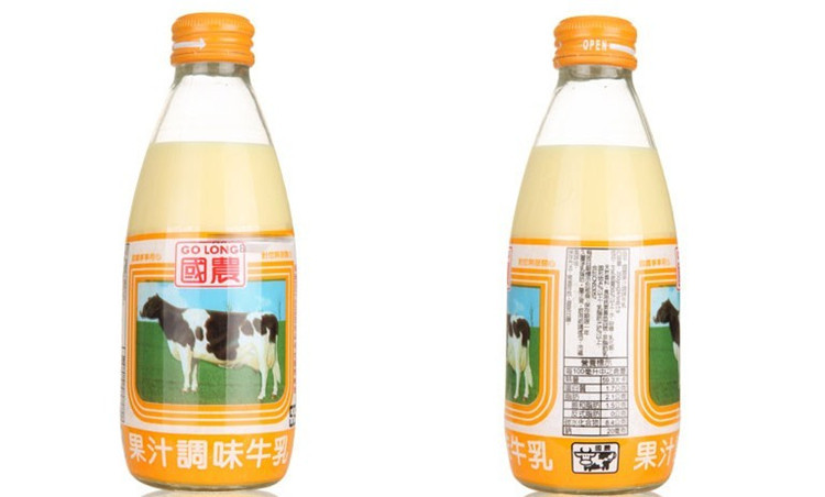 【台湾 进口饮料 国农 果汁调味牛乳牛奶250m