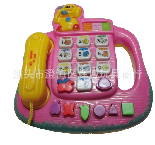 婴幼儿教具-玩具批发 灯光音乐玩具电话机 蓝精
