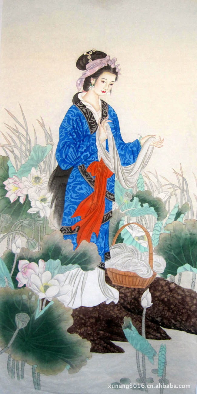 云水谣画坊镇店之宝 纯手绘工笔人物画四大美女w26