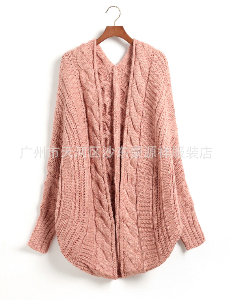 【2013秋<em>冬款女式</em>毛衣<em>开衫</em>外套 中长款<em>大码</em>线