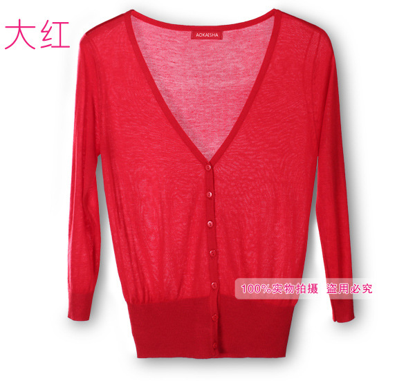 【<em>针织</em>衫<em>女开衫短款</em>薄 修身长袖百搭外套 线衣