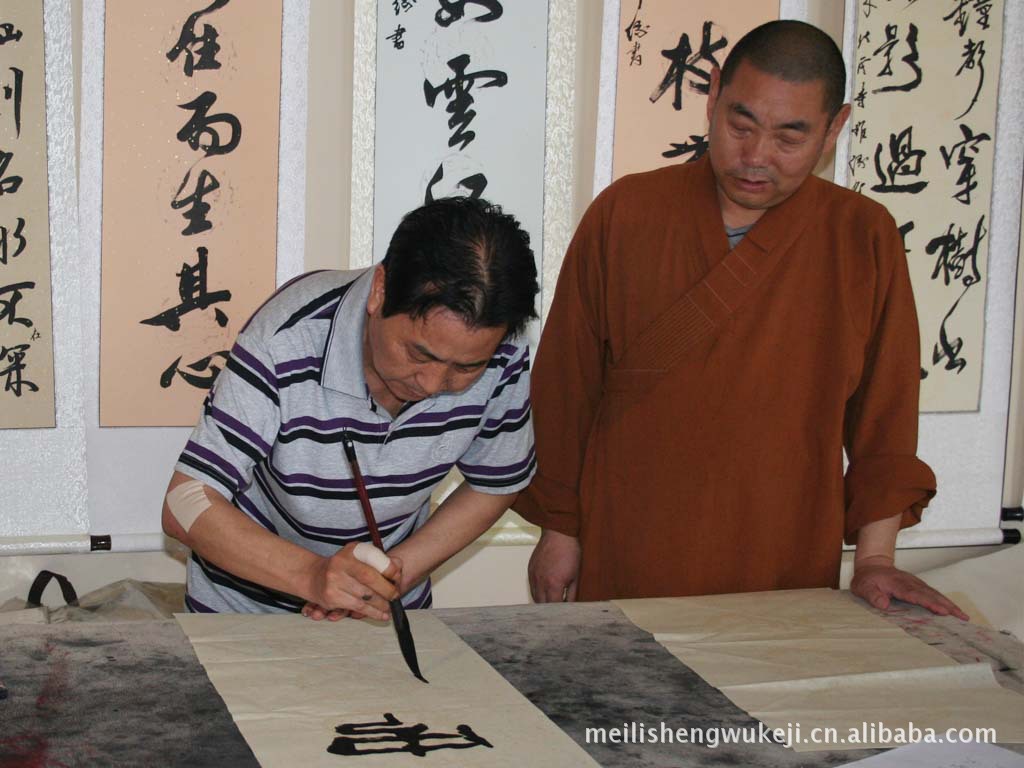 东亚佛教书画艺术主办周峰为美利生物题词