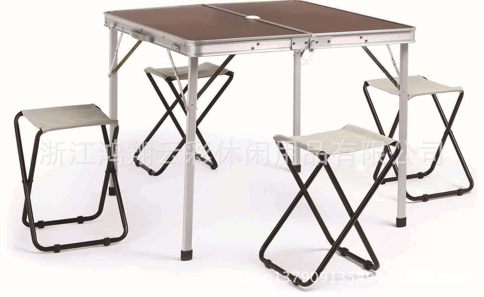 【专业工厂生产多功能折叠桌铝合金连体折叠桌