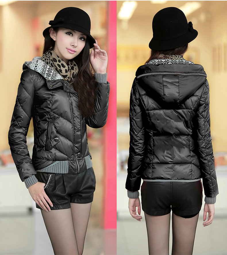 2013秋冬新款韩版修身OL气质<em>加厚</em>短款<em>棉衣女</em>