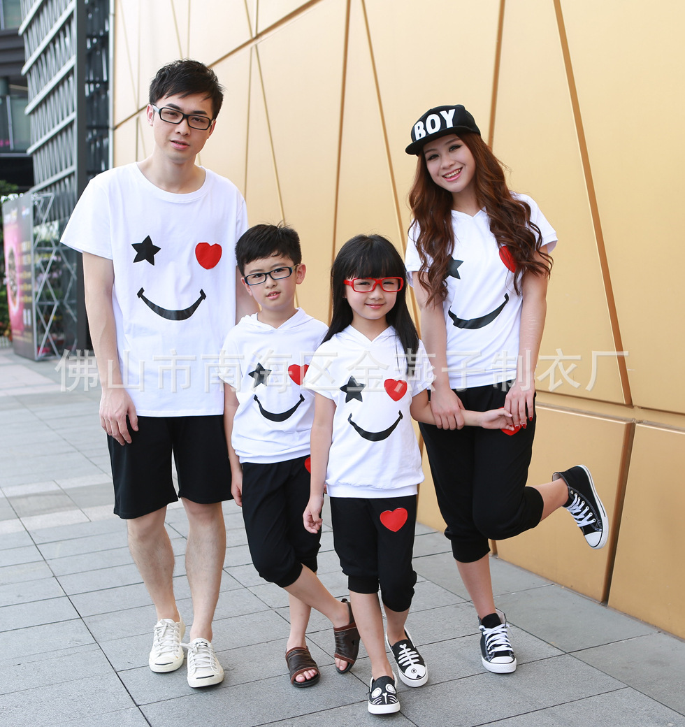 【2013夏季亲子批发 爱心休闲哈伦套装 一家三