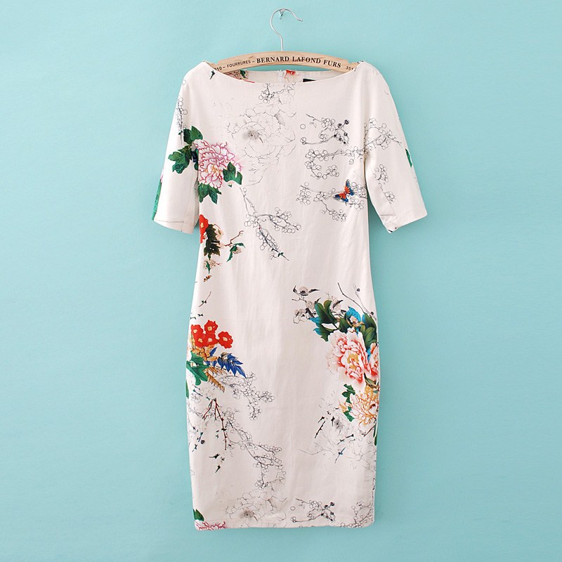 【CU-TP-243 2013夏季ZARA新款印花旗袍款