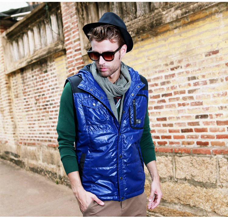 【黑骑 <em>马甲</em> 男 <em>马甲</em>男 羽绒棉<em>马甲</em> 户外<em>马甲</em> 一