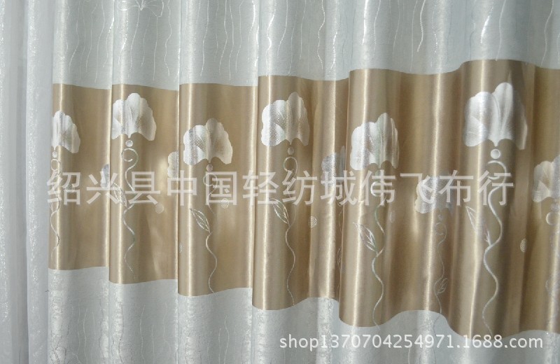 窗帘-柯桥厂家遮光全直销阳离子烫金节节高客东渡六中初中部图片
