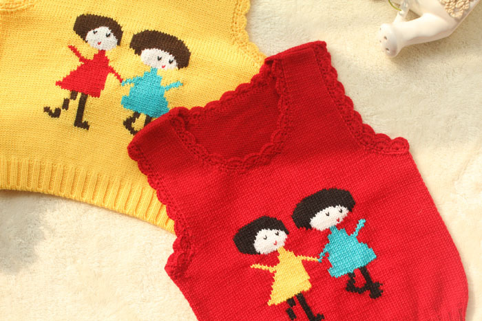 【羊毛线手工<em>棒针编织</em>童装批发 <em>婴儿</em>毛背心马