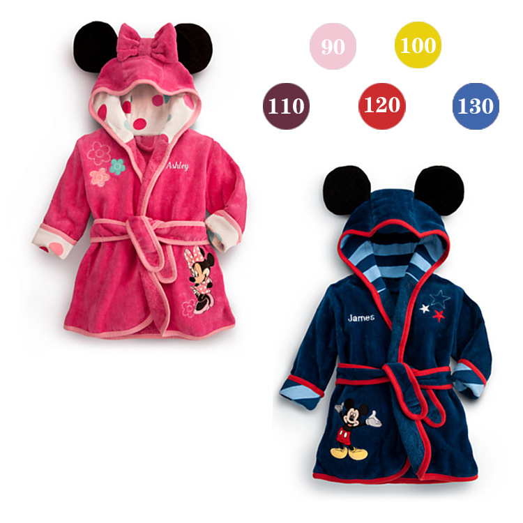 外贸卡通<em>儿童</em>浴巾<em>批发</em> 迪士尼米奇米妮造型睡