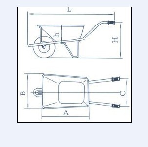 供应独轮手推车wb6501建筑手推车 青岛独轮车