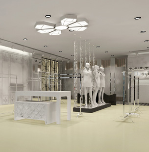 展览设计制作-<em>朵以</em>女装展柜 <em>精品女装</em>效果图 厂