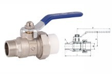 QF006 PPR外丝活接球阀