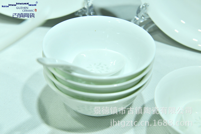 玲珑双钱反口碗