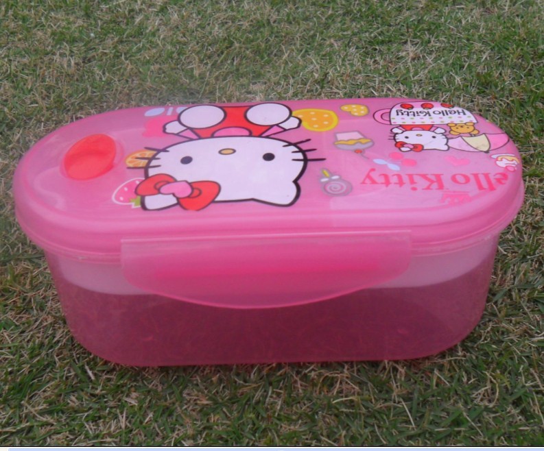 hello kitty粉色可爱饭盒 双层便当盒 卡通饭盒 微波炉用饭盒