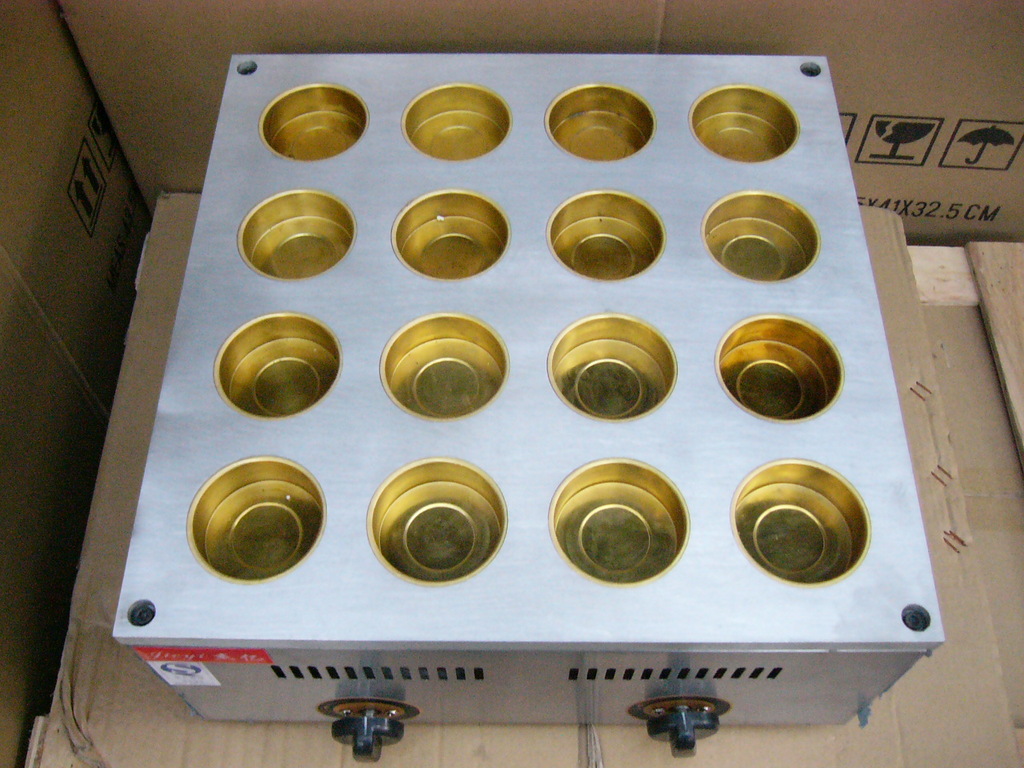 炊事设备-[厂家直销]16孔燃气红豆饼机,铜锣烧