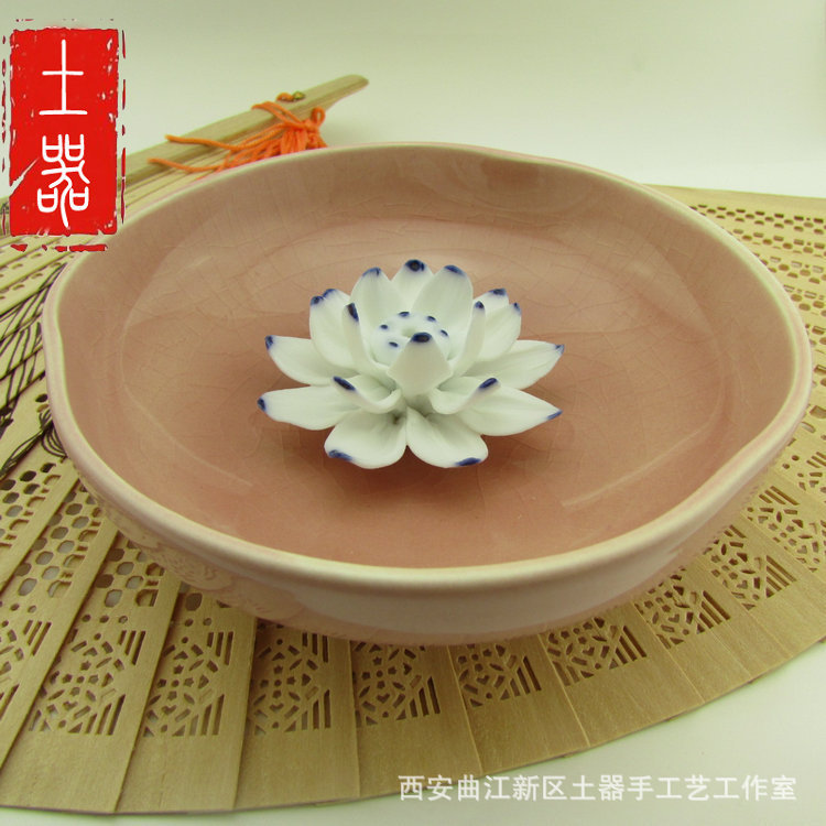 【特价 佛香莲花香盘 各种环保陶瓷香盘大量批