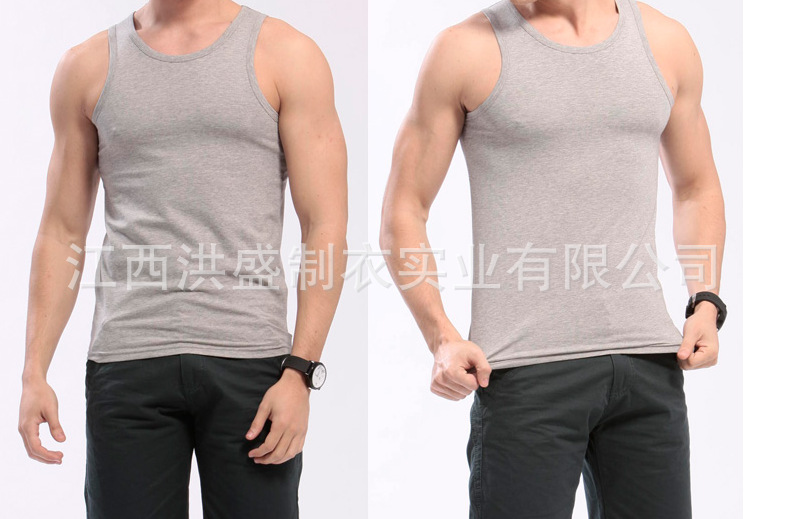男装纯棉打底背心 男士健身背心 潮男打底工字背心