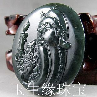 玉生缘 和田玉青玉关公头像 和田青玉批发 玉石吊坠批发 玉器批发