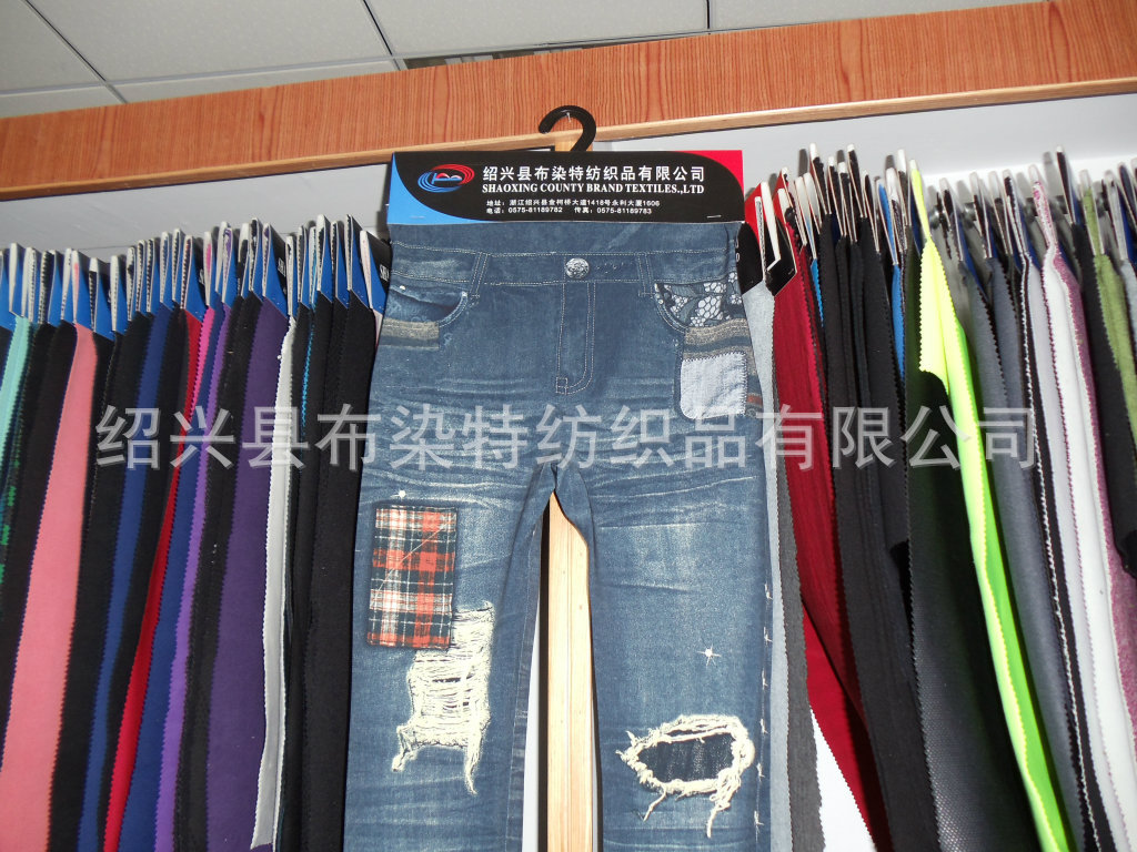 100d印花弹力布低透明tpu3030d特立可得拉链套装短袖女图片
