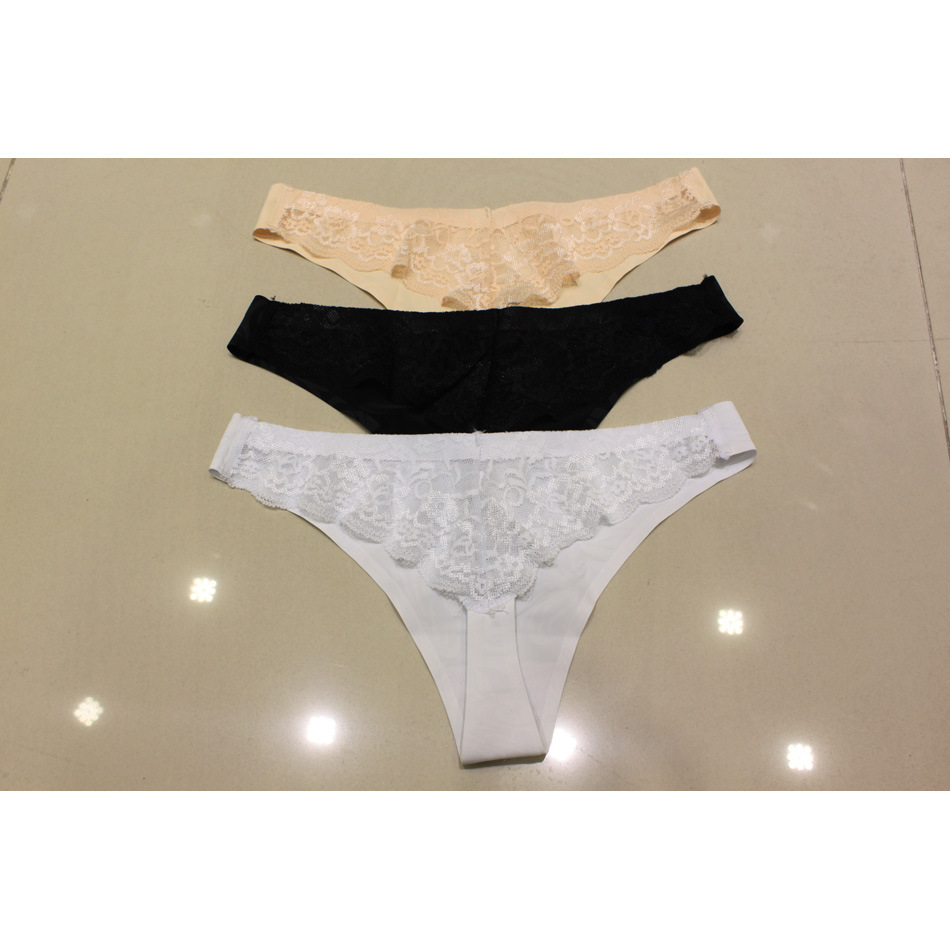 维多利亚无痕一片式后蕾丝丁字裤性感<em>少女T</em>/t