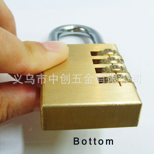 挂锁-供应 4位号码 全铜密码锁 大门挂锁 橱柜挂
