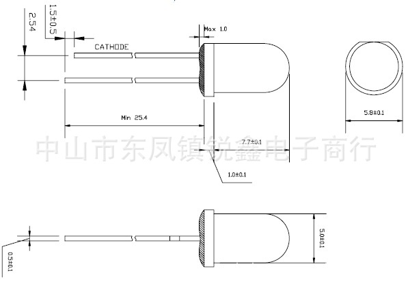 油煙機冷光燈專用 5mm白燈led 透明聚光4