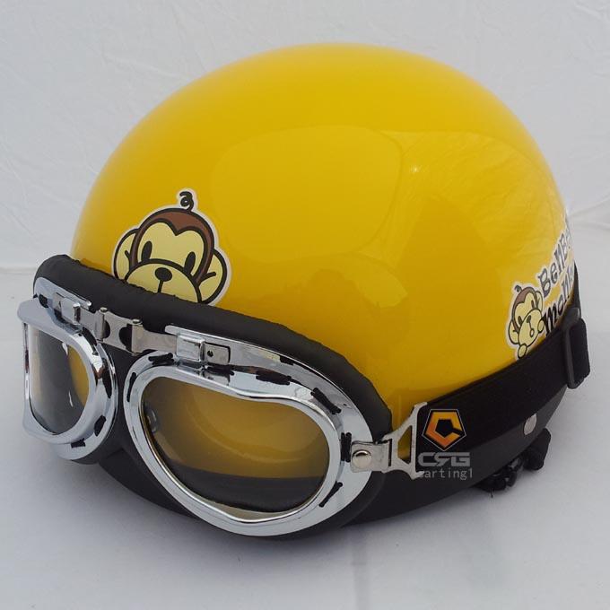 国产时尚夏天卡通头盔摩托车电动车哈雷头盔机