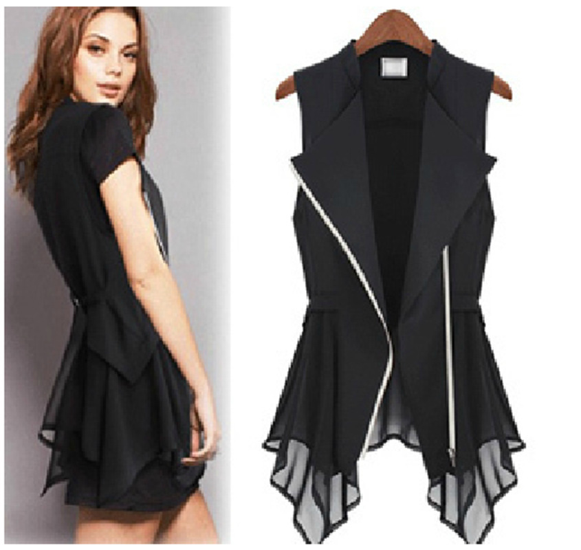 现货6079#2013雪纺<em>马甲</em>春<em>款女装</em>修身<em>外套马</em>