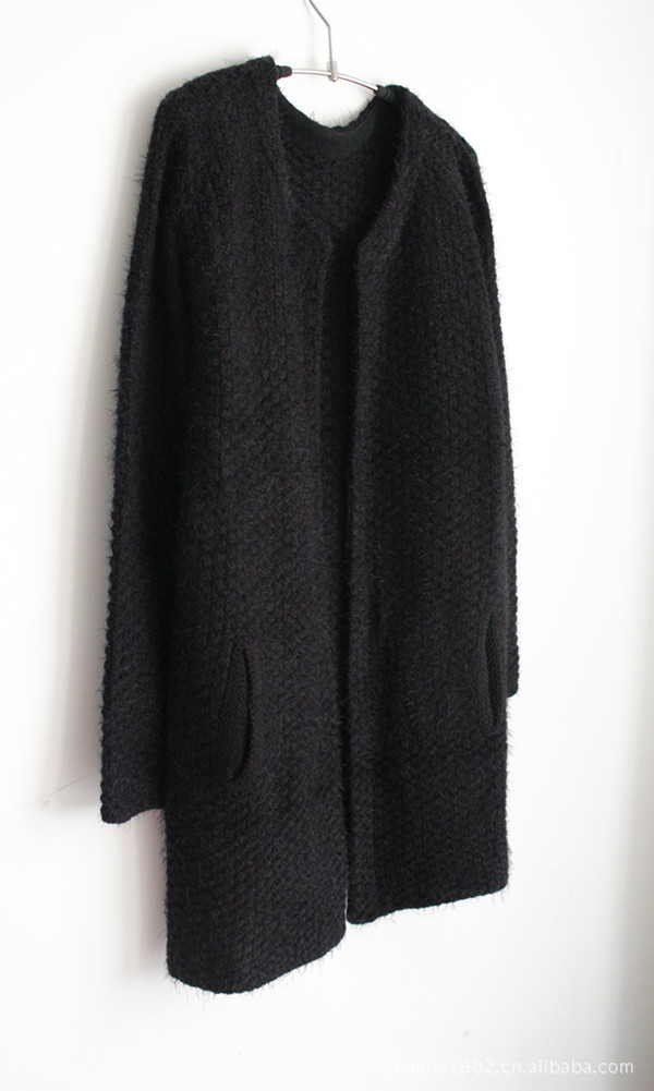 批发采购<em>女式</em>外套-欧美大牌简约流苏<em>马海毛</em>毛