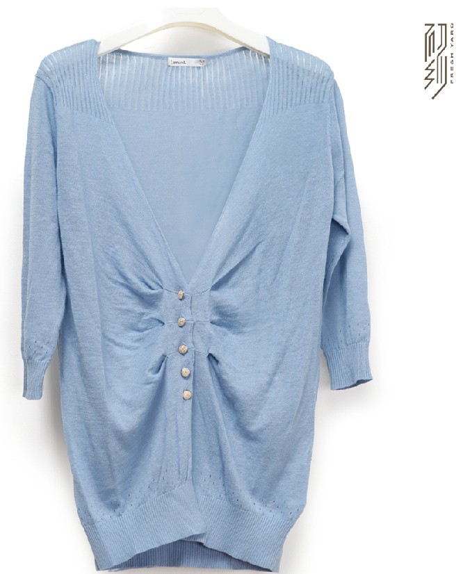 2013西班牙lavand苎麻薄款<em>春秋</em>七分袖薄款毛