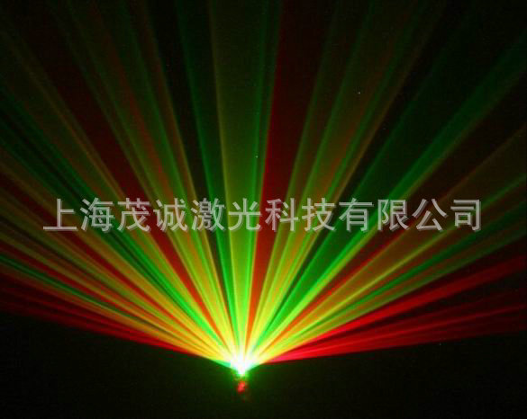 七彩扇形激光