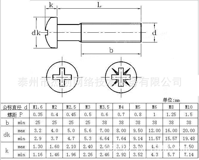 8mm不锈钢十字盘头螺钉 201十字圆头机牙螺丝 盘头螺钉gb818