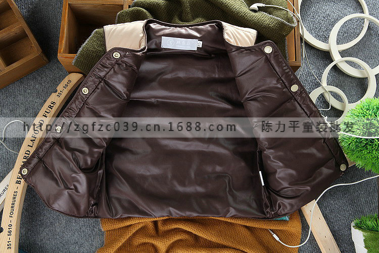【淘宝热销款 小童羽绒<em>棉马甲</em> 男童<em>女童冬</em>款背