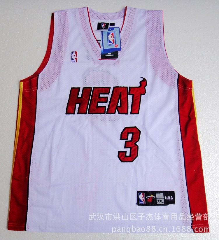 刺绣热火篮球衣 6号詹姆斯3号韦德 球衣 蓝球服