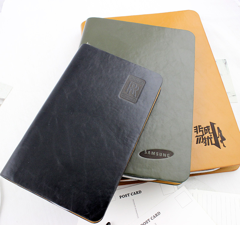 【厂家订制丨变色皮PU拉链三星笔记本记事本