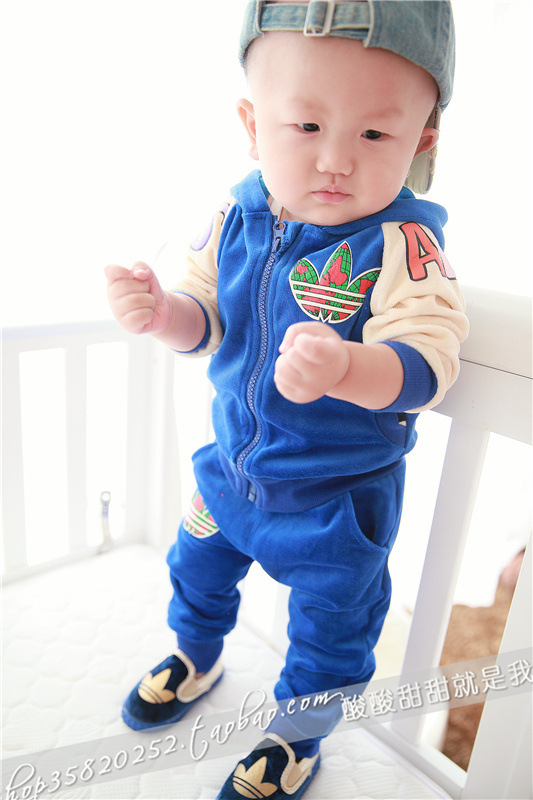 彩虹色皇冠爆款天鵝絨套裝-5